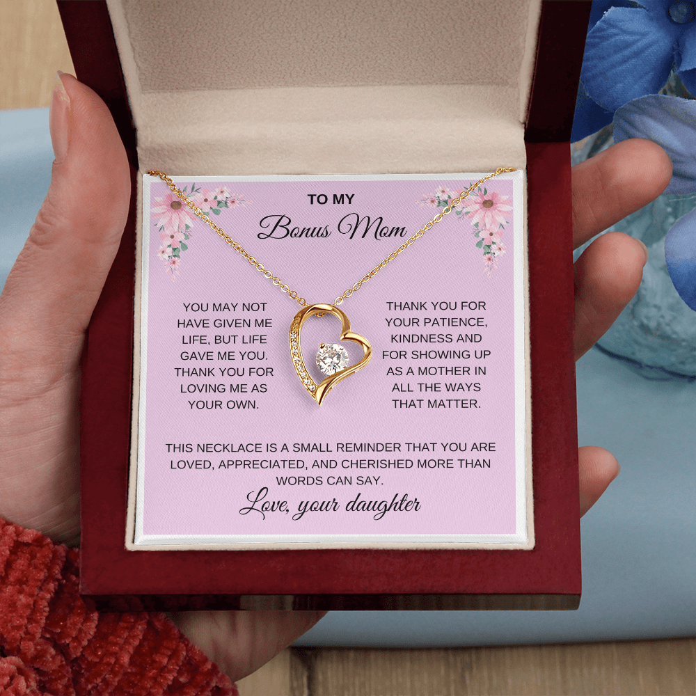 To my Bonus Mom/Step Mom. Forever love necklace