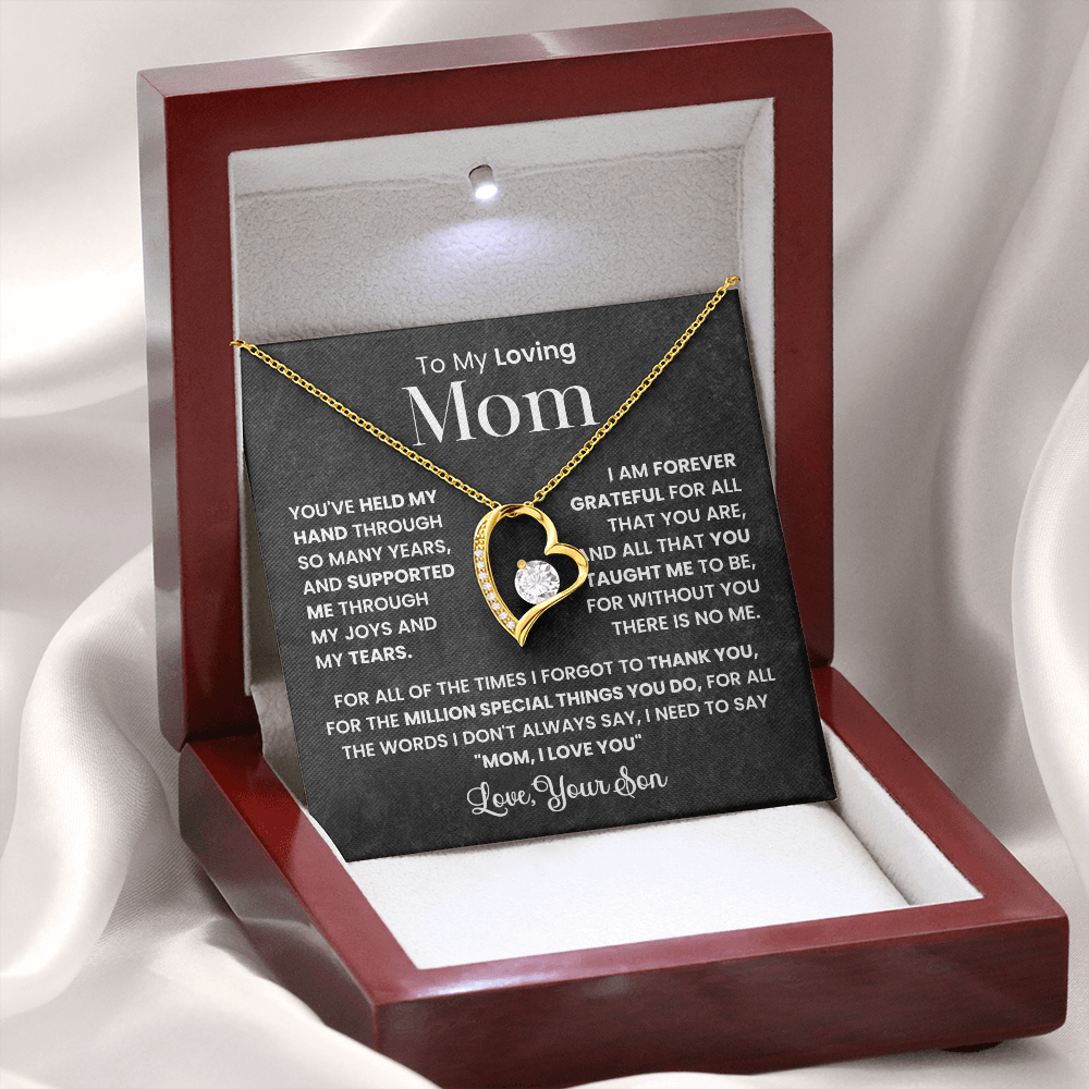 To Mom from Son - Forever Love necklace