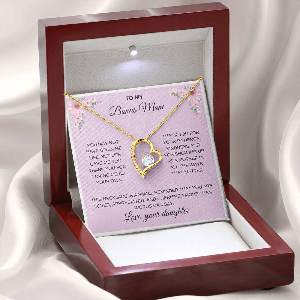 To my Bonus Mom/Step Mom. Forever love necklace