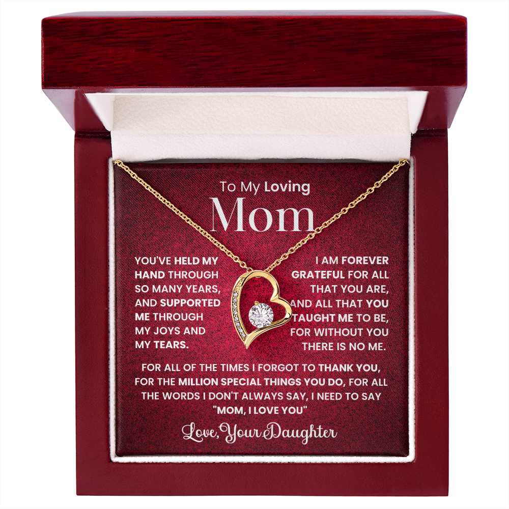 To my loving Mom forever love necklace