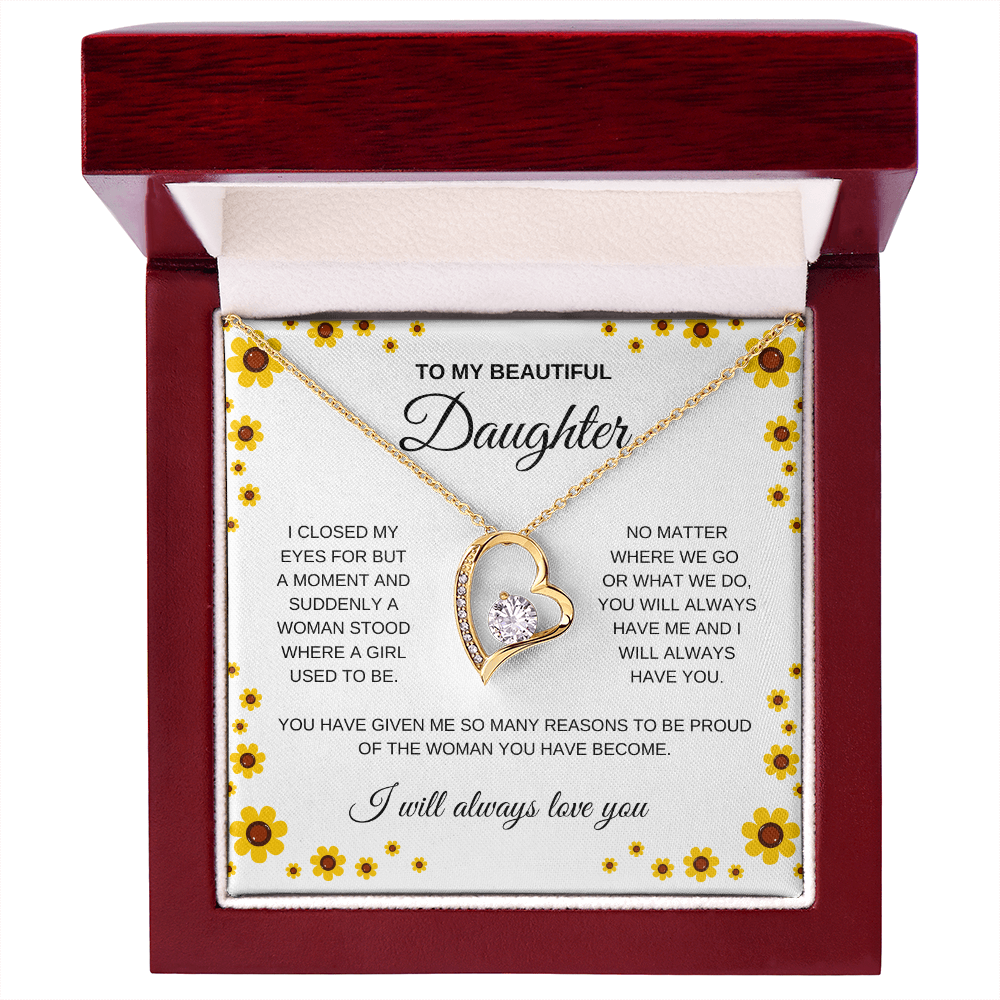 My beautiful daughter forever love necklace