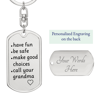 Personalized key chain.