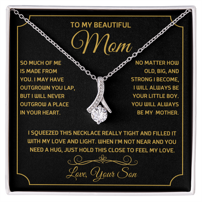 To my beautiful mom, from son