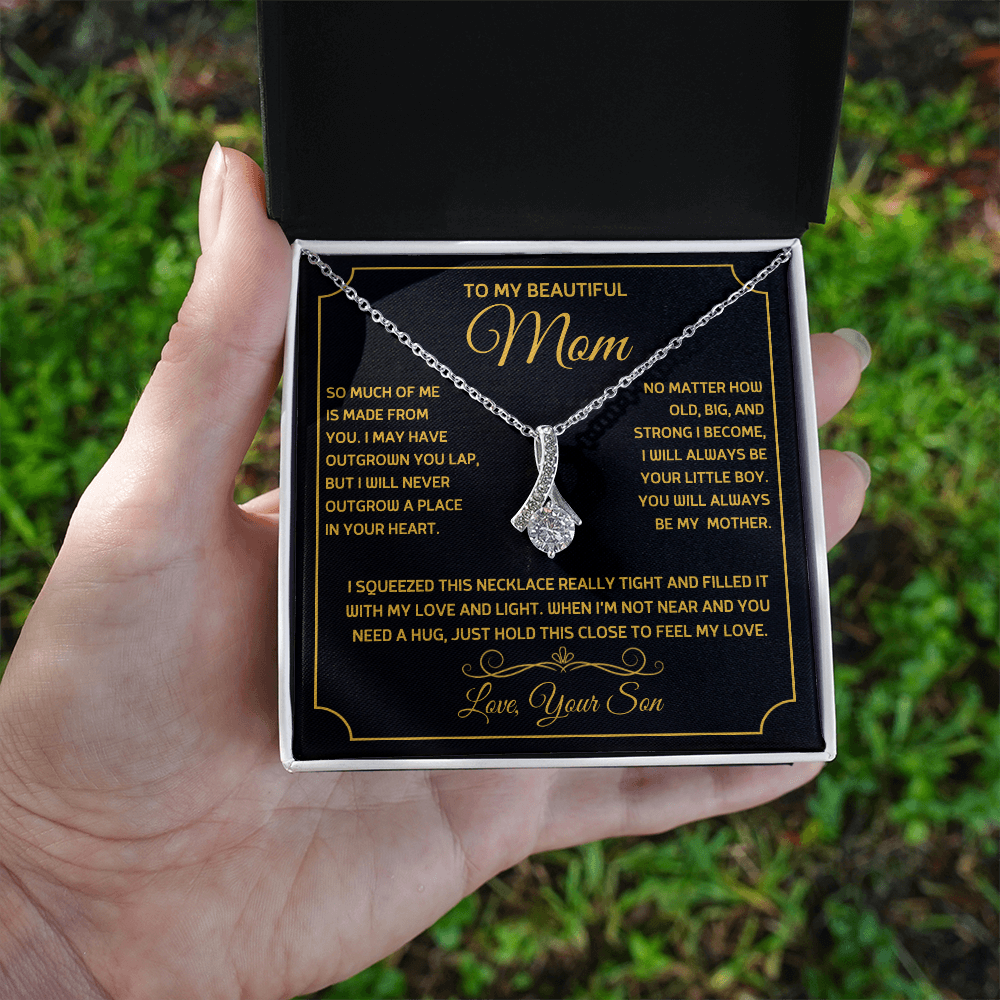 To my beautiful mom, from son