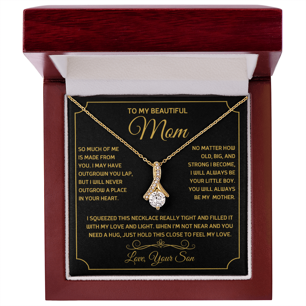 To my beautiful mom, from son