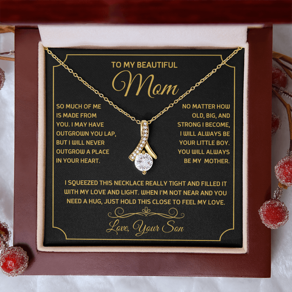 To my beautiful mom, from son