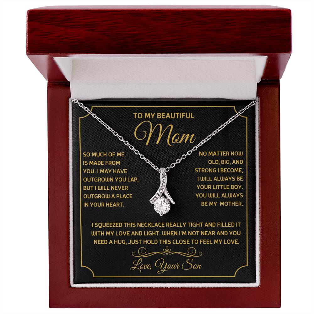 To my beautiful mom, from son
