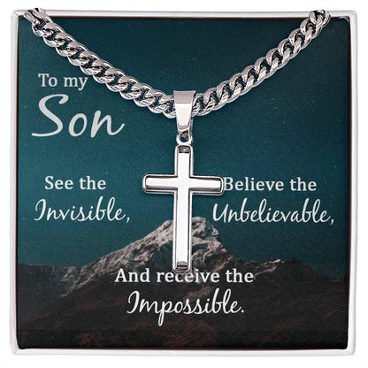 Engraved Cross for Son