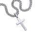 To my son. Engraved cross on Cuban Chain