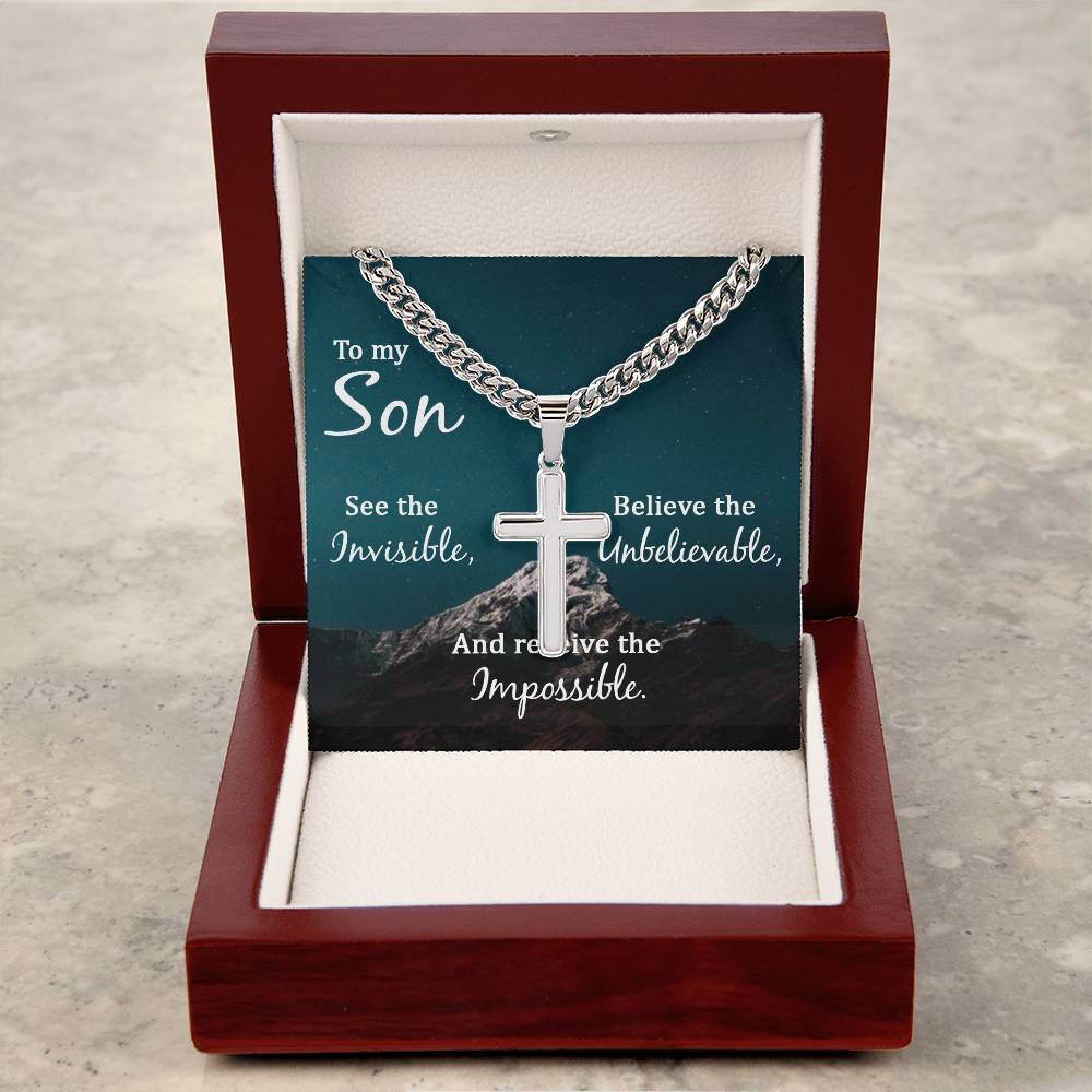 Engraved Cross for Son