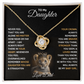 To my Daughter Love Knot necklace from Dad