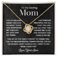To Mom from son - love knot necklace