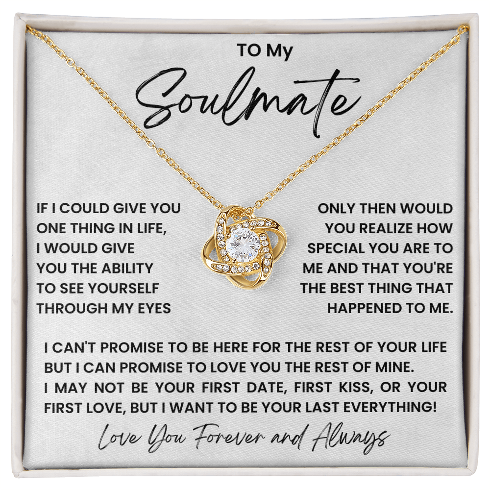 To my soulmate - love knot necklace