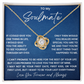 To My Soulmate - love knot necklace