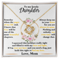 Beautiful Love Knot necklace to daughter, love mom