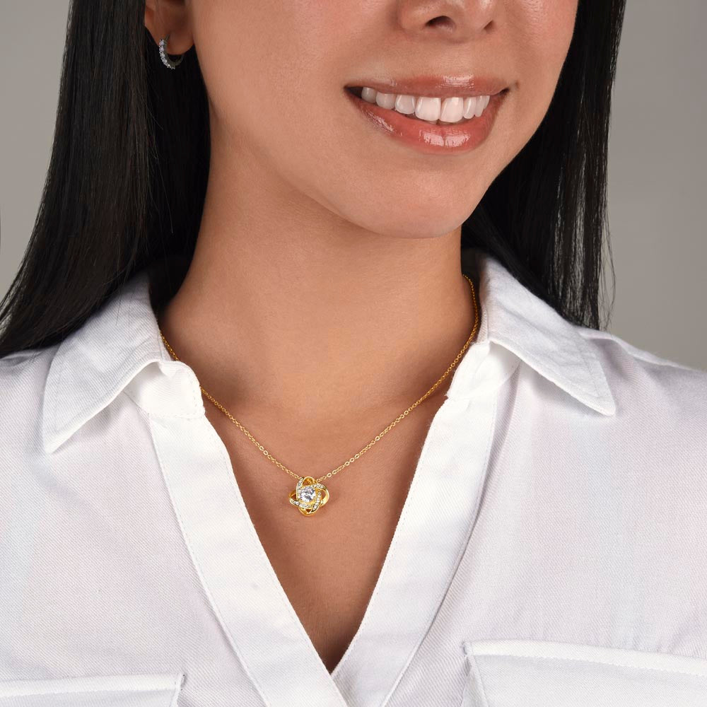 To my Daughter Love Knot necklace from Dad