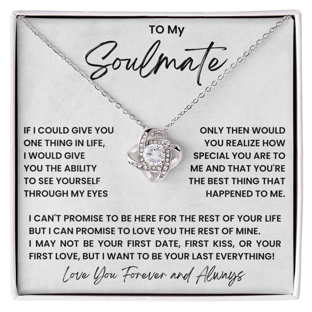 To my soulmate - love knot necklace