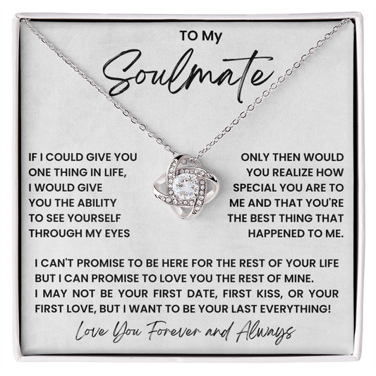 To my soulmate - love knot necklace