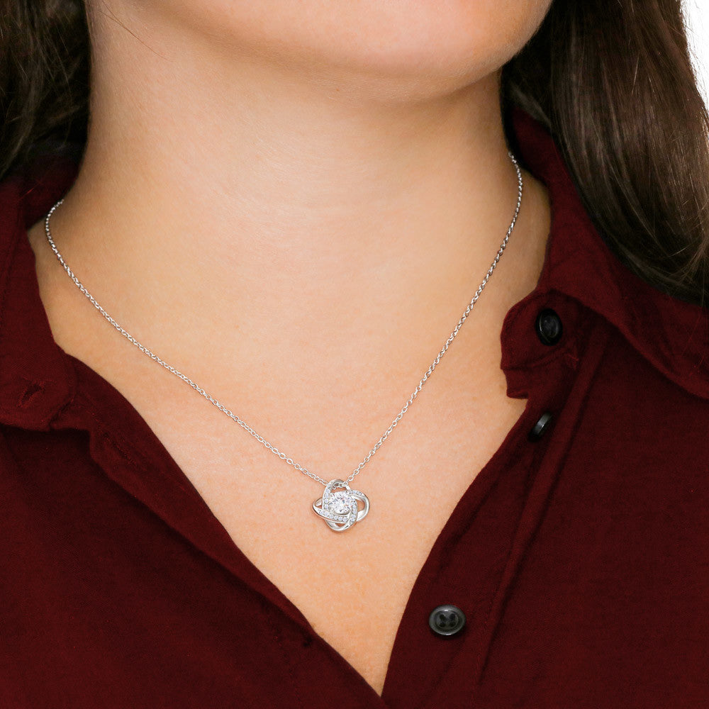 To my Daughter Love Knot necklace from Dad