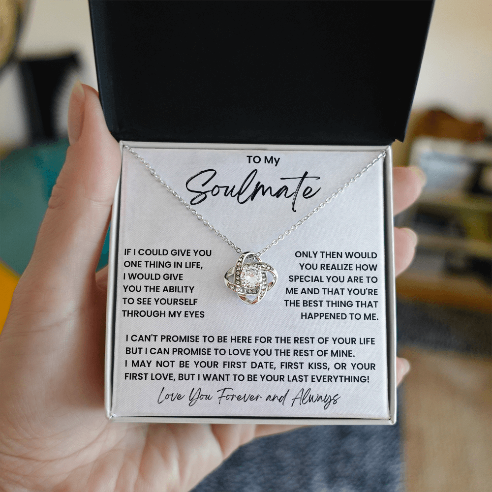 To my soulmate - love knot necklace