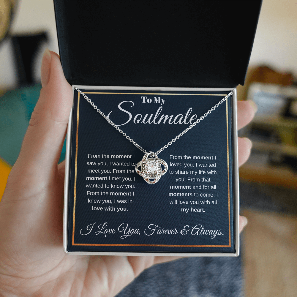 To my soulmate. Love knot necklace