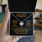 To My Beautiful Daughter Love Knot necklace from Dad