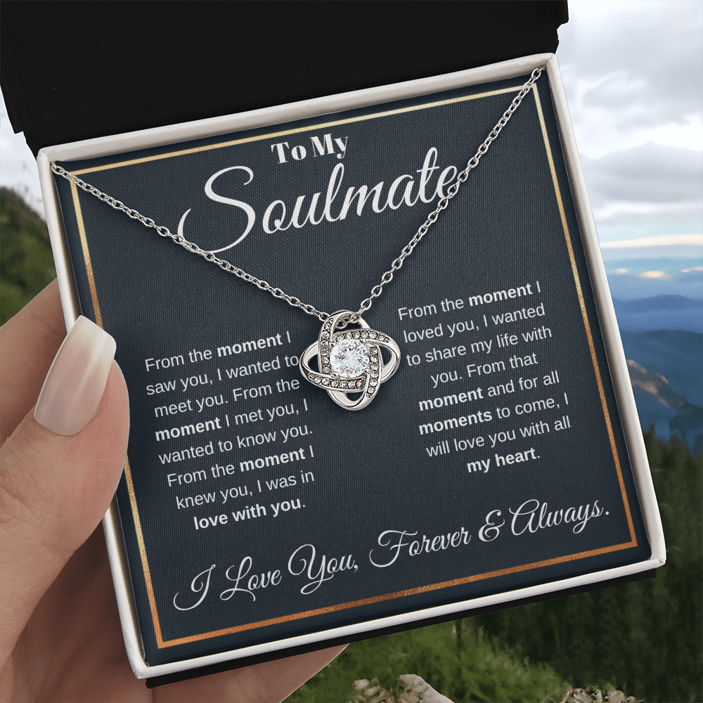 To my soulmate. Love knot necklace