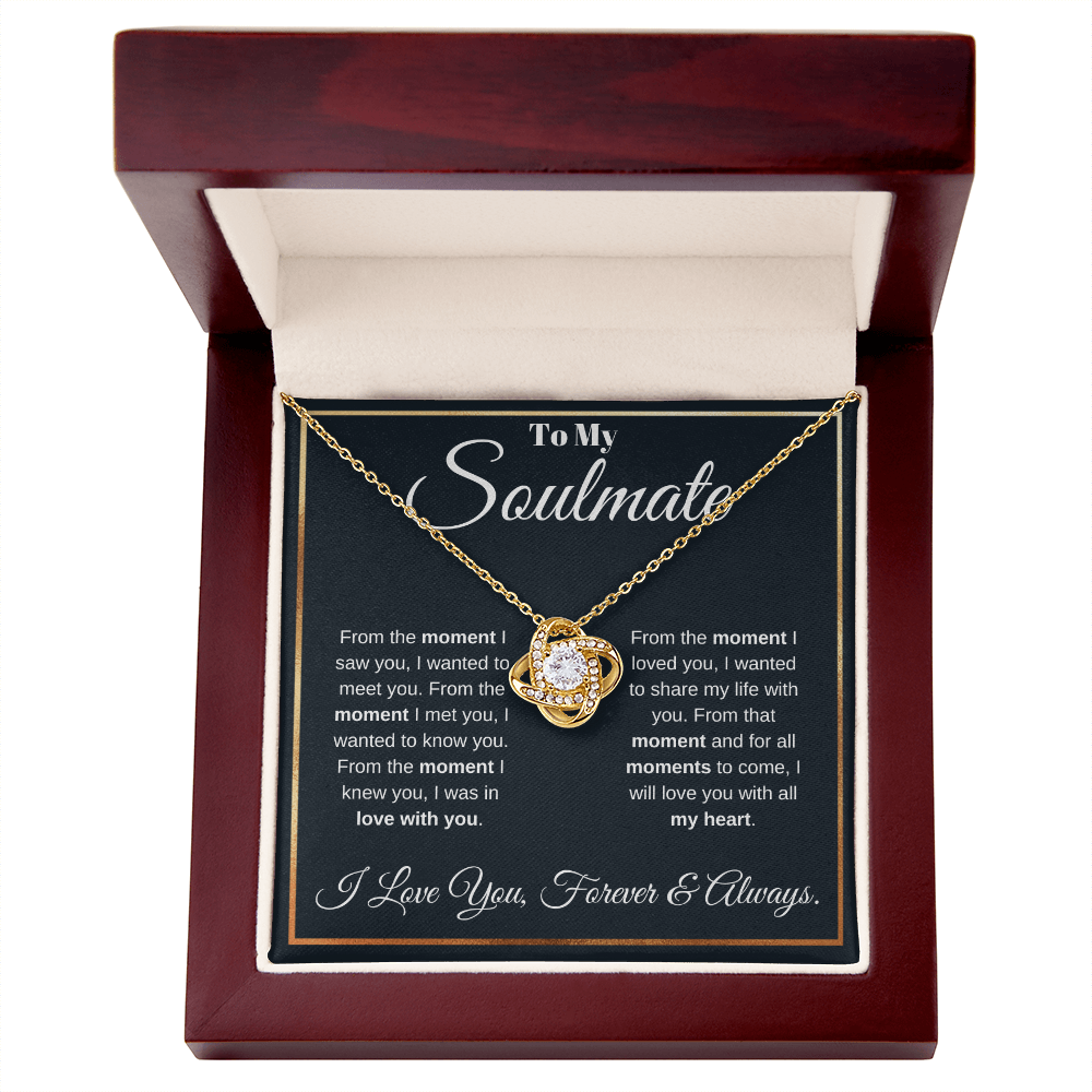 To my soulmate. Love knot necklace