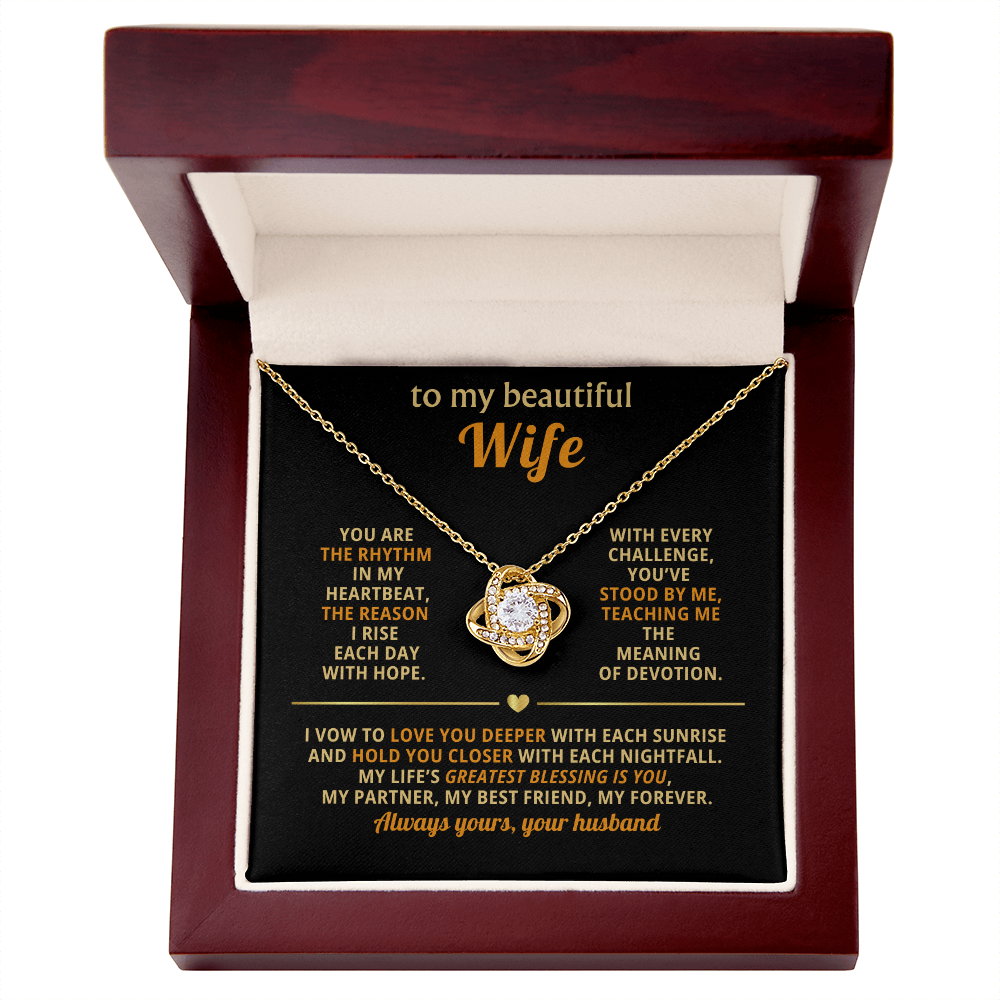 To my beautiful wife - Love Knot necklace