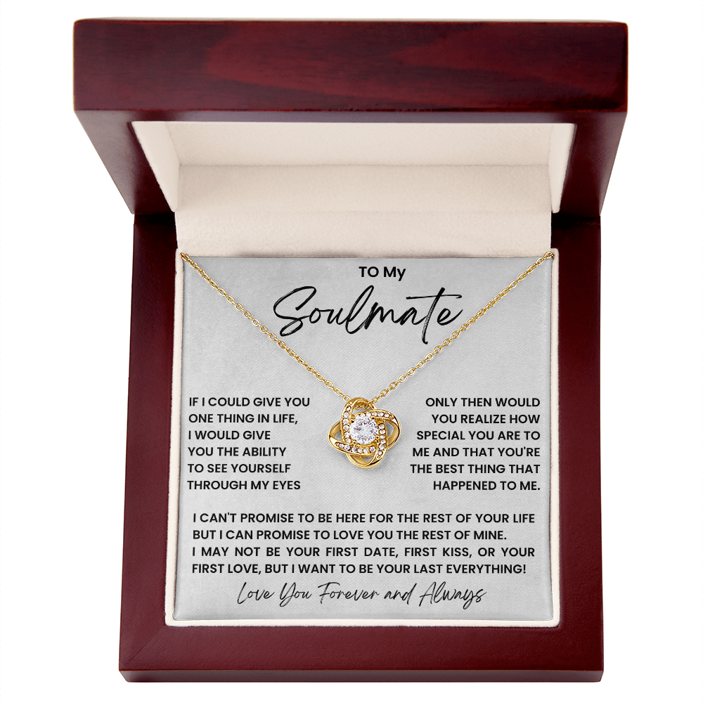 To my soulmate - love knot necklace