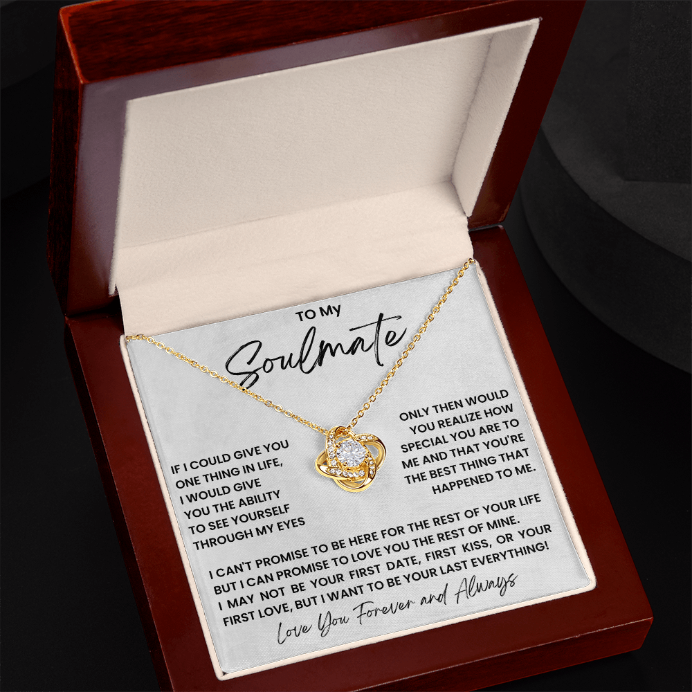 To my soulmate - love knot necklace