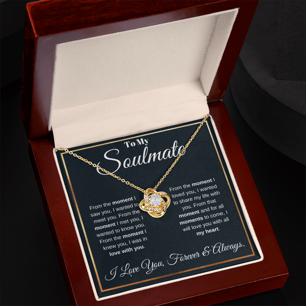 To my soulmate. Love knot necklace
