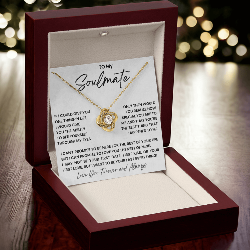 To my soulmate - love knot necklace