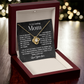 To Mom from son - love knot necklace