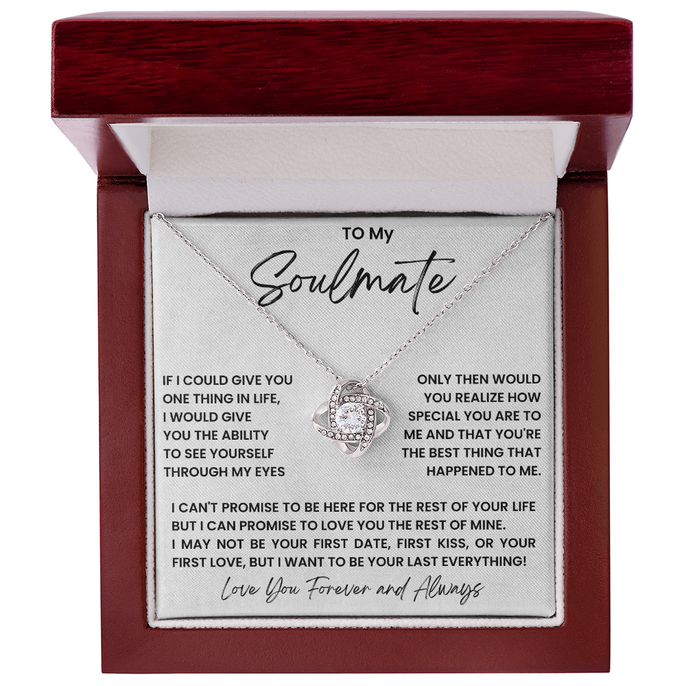 To my soulmate - love knot necklace