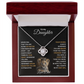 To my Daughter Love Knot necklace from Dad