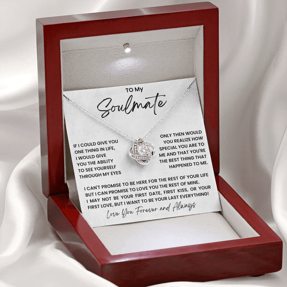 To my soulmate - love knot necklace