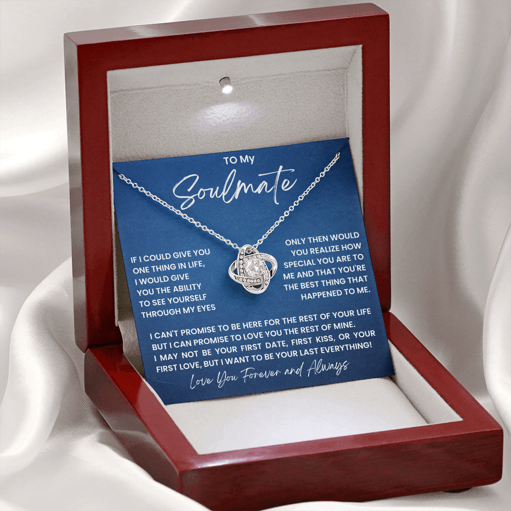 To My Soulmate - love knot necklace