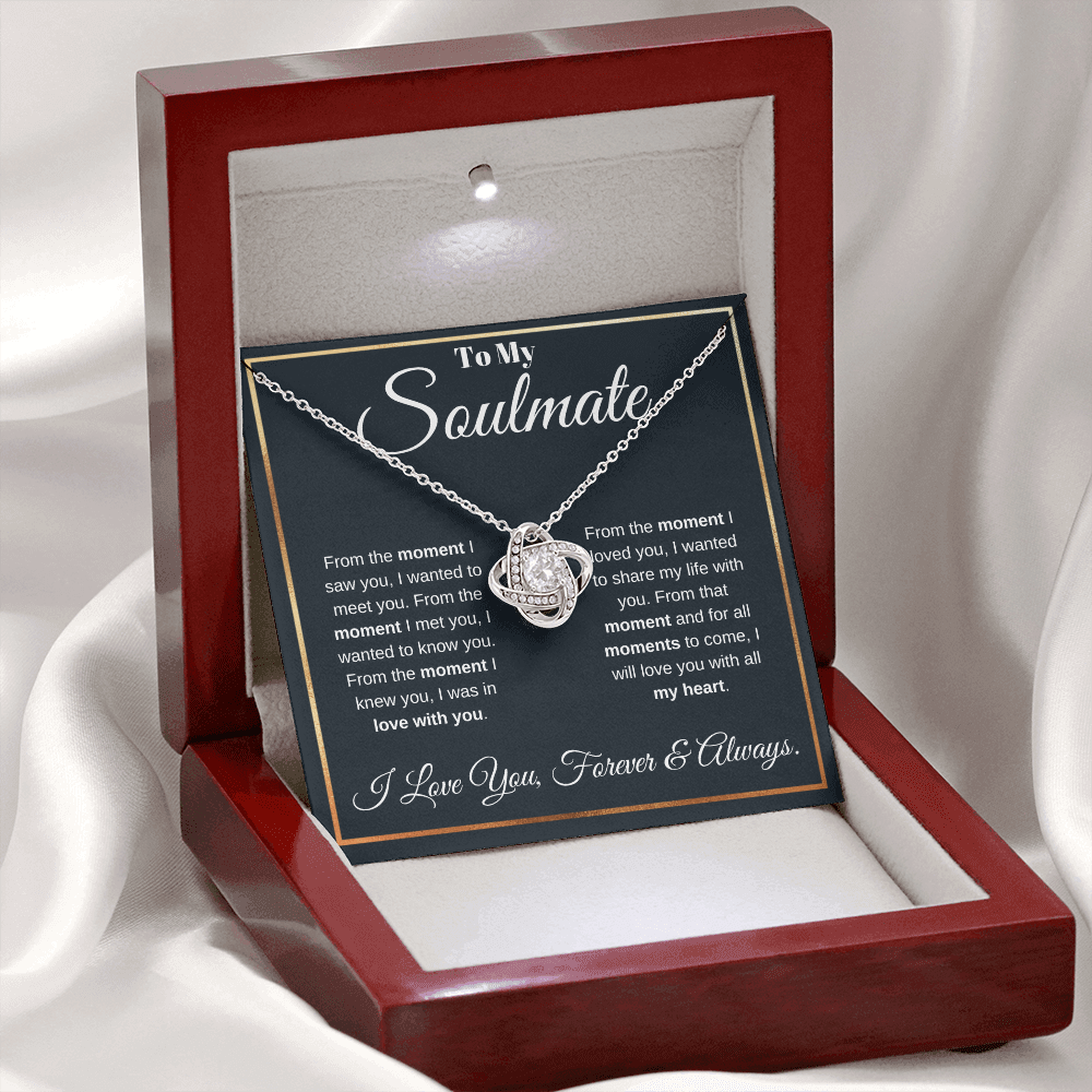 To my soulmate. Love knot necklace