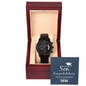 Gratulation gift for son. Black Chronograph Watch