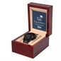 Gratulation gift for son. Black Chronograph Watch