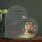 To my daughter lion cub acrylic heart