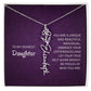 My Daughter birth flower name necklace