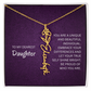 My Daughter birth flower name necklace