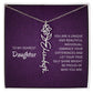 My Daughter birth flower name necklace