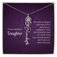 My Daughter birth flower name necklace