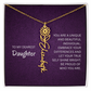 My Daughter birth flower name necklace