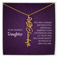 My Daughter birth flower name necklace