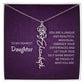 My Daughter birth flower name necklace