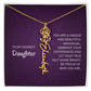 My Daughter birth flower name necklace